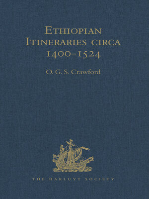 cover image of Ethiopian Itineraries circa 1400-1524